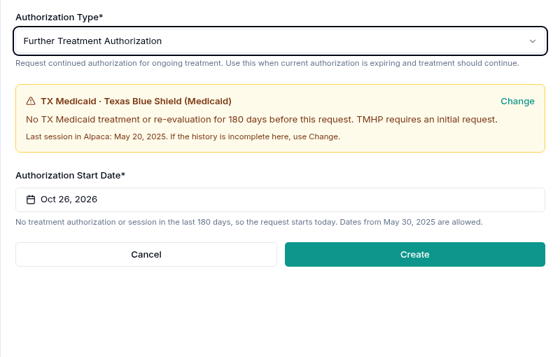 The gap-in-service notice