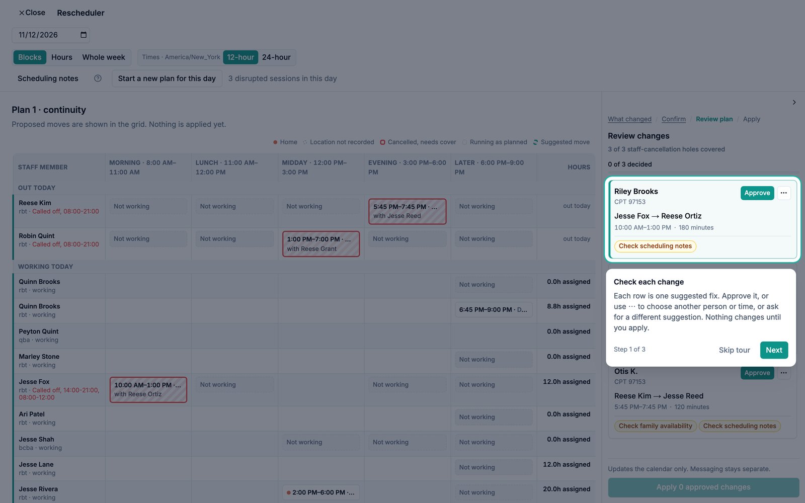 First-plan walkthrough, step 1