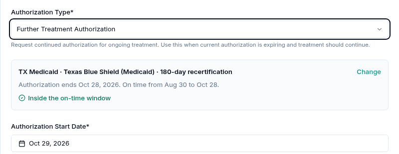 A 180-day recertification