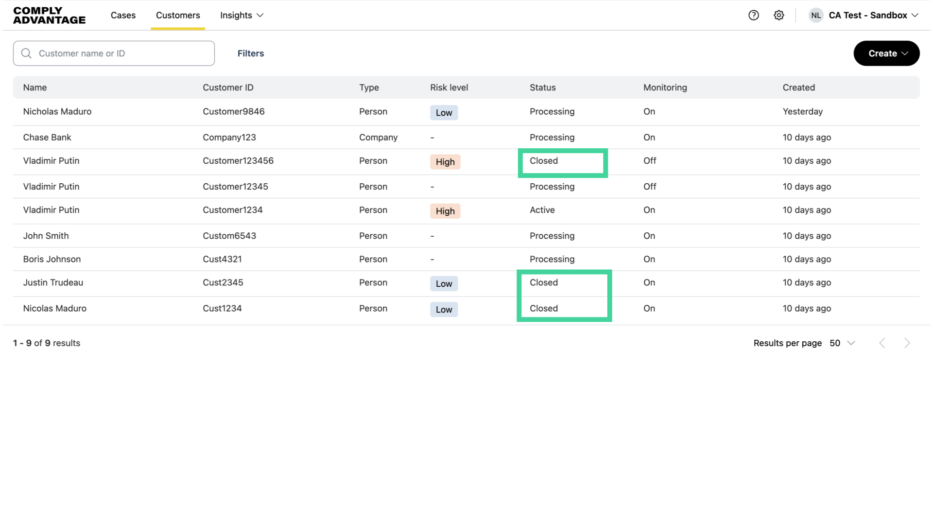 Inability to change monitoring status