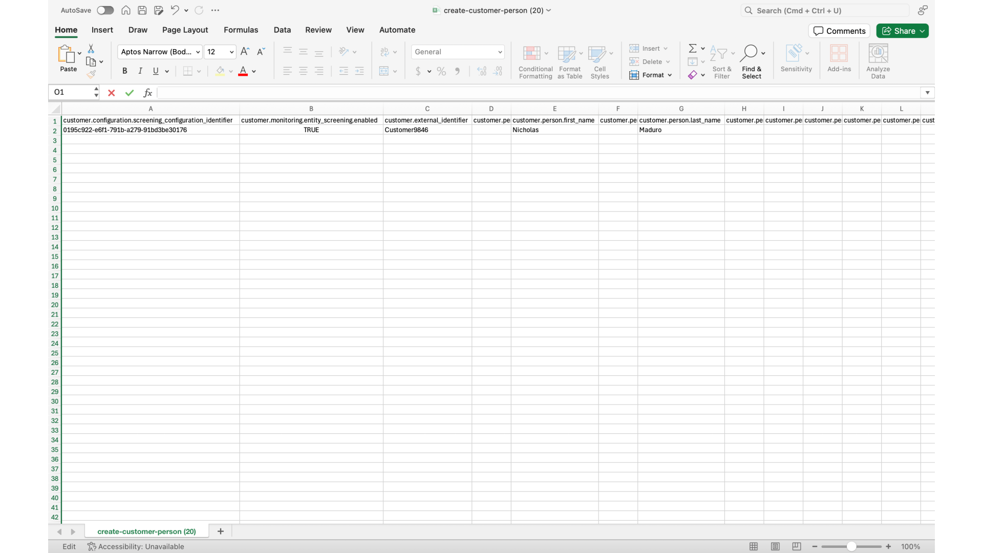 Description of template