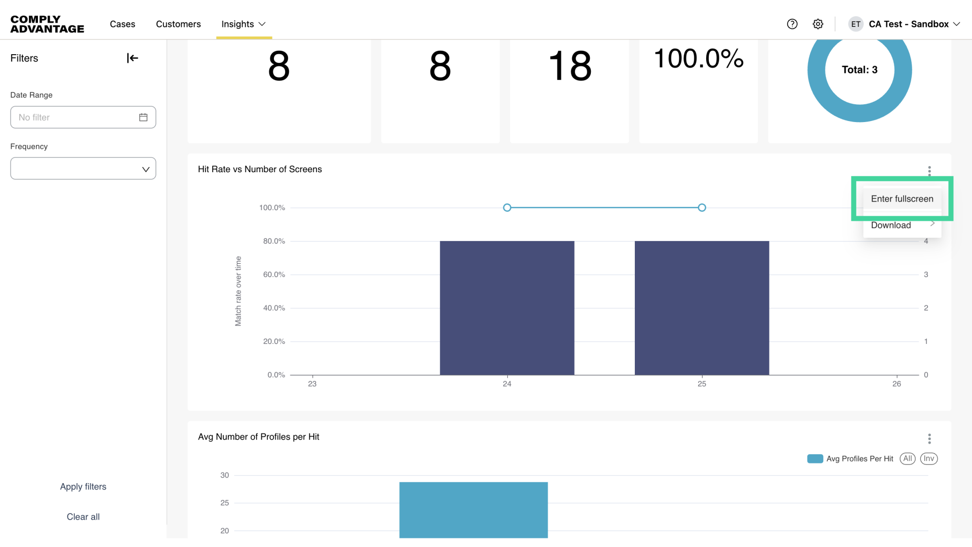Click 'Enter fullscreen'