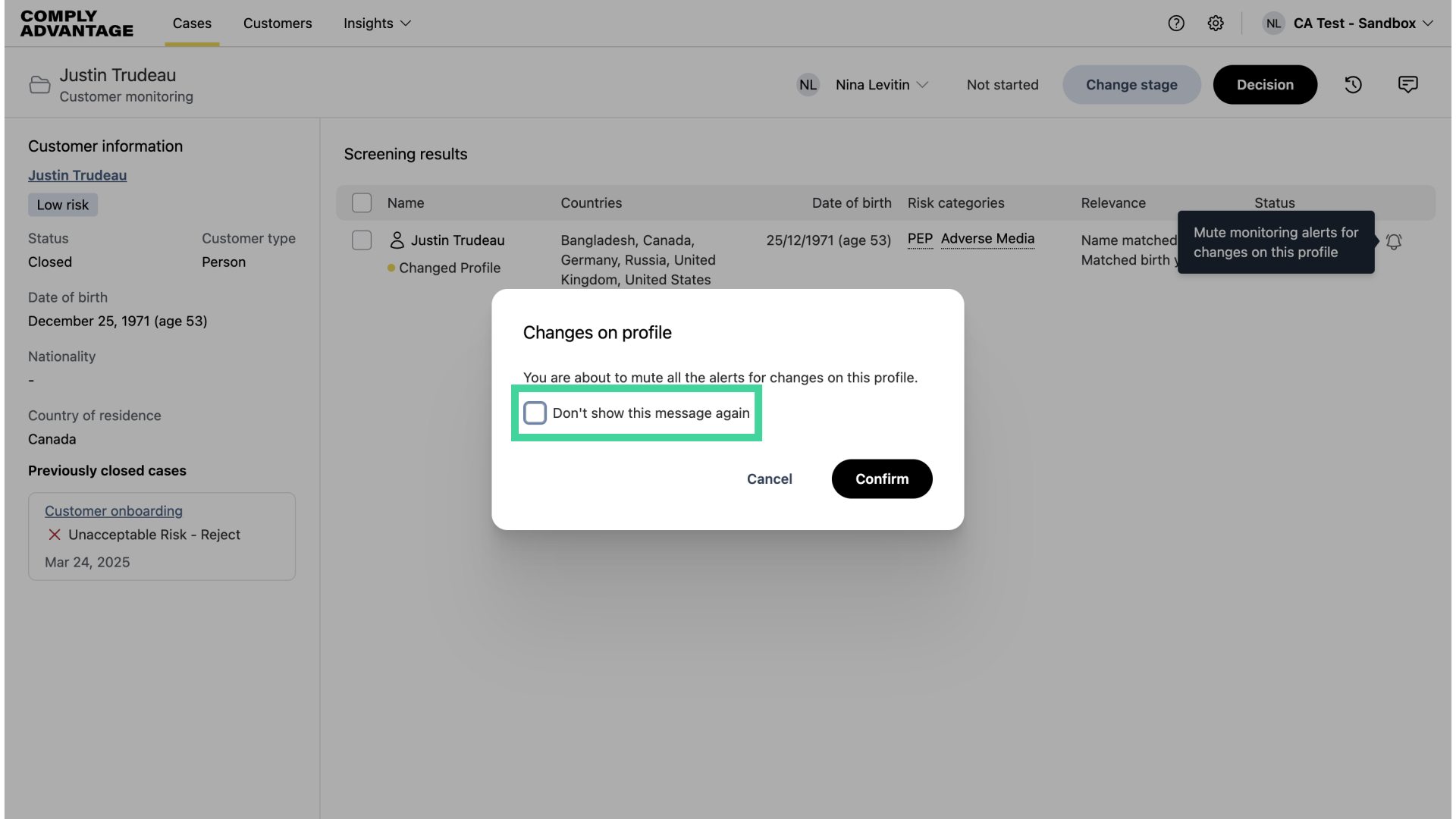 Optional: Opt out of future messages