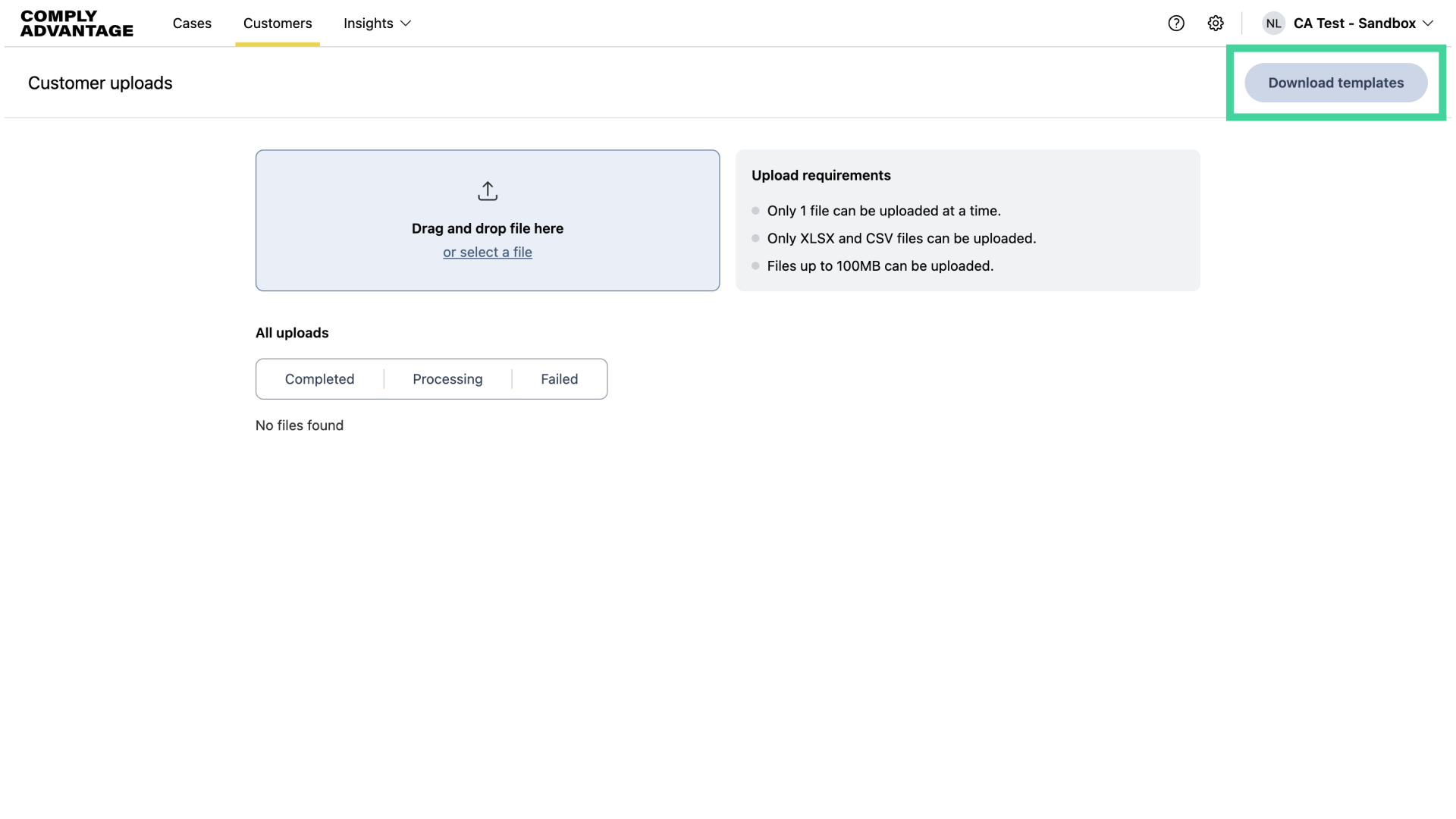 Click 'Download templates'