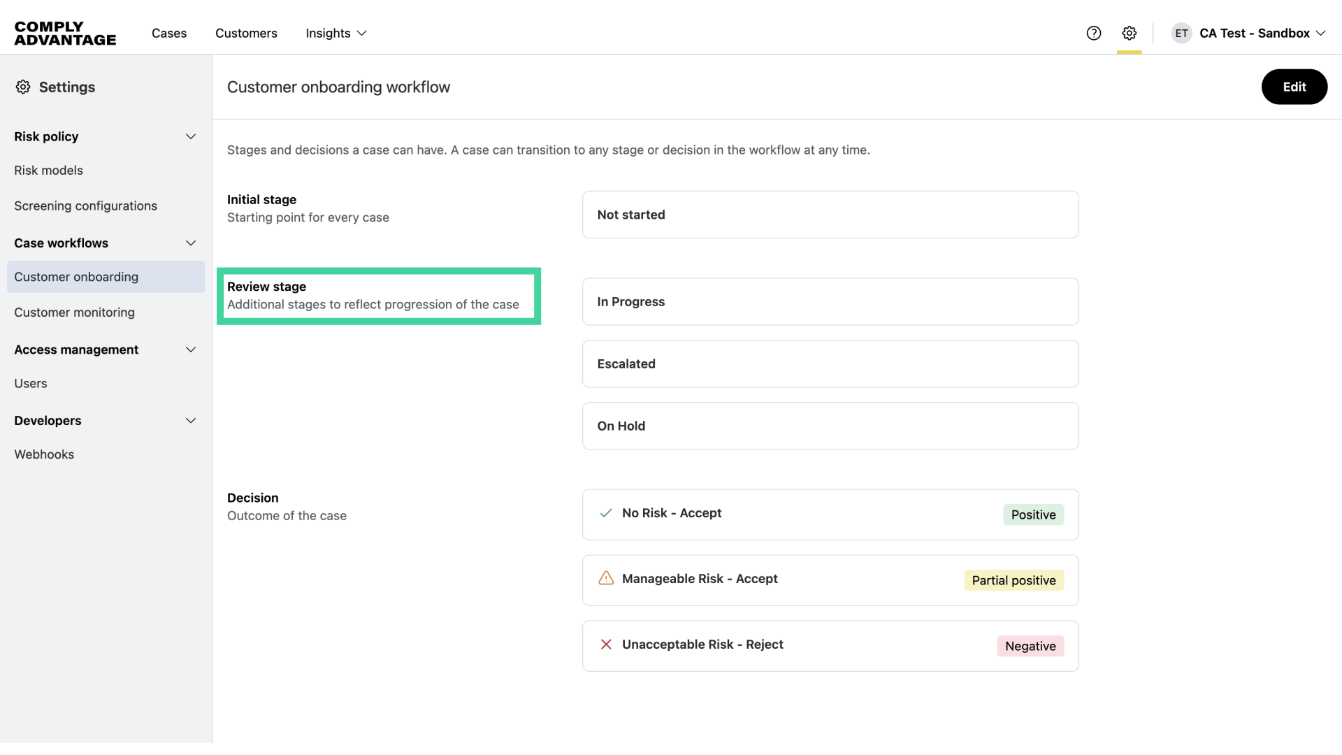 Stage 2: Review stage