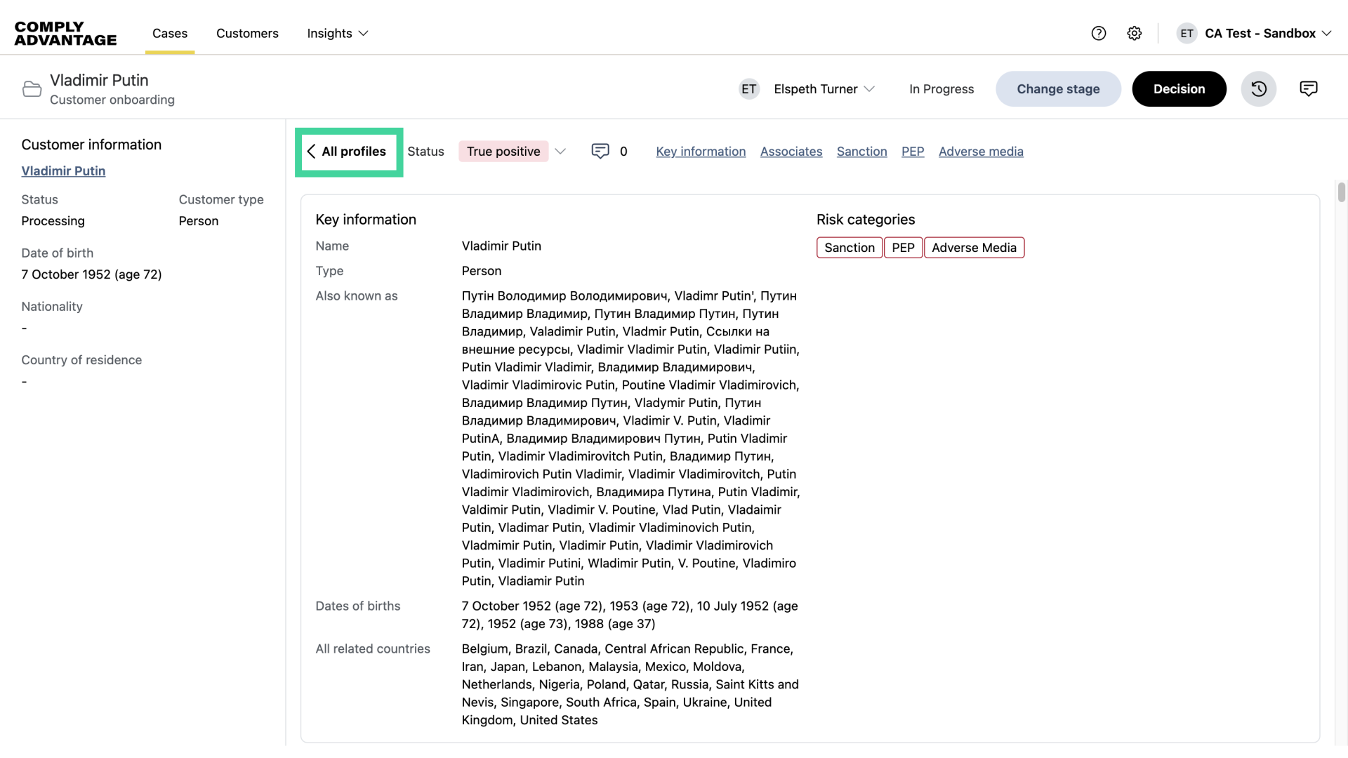 Click 'All profiles'