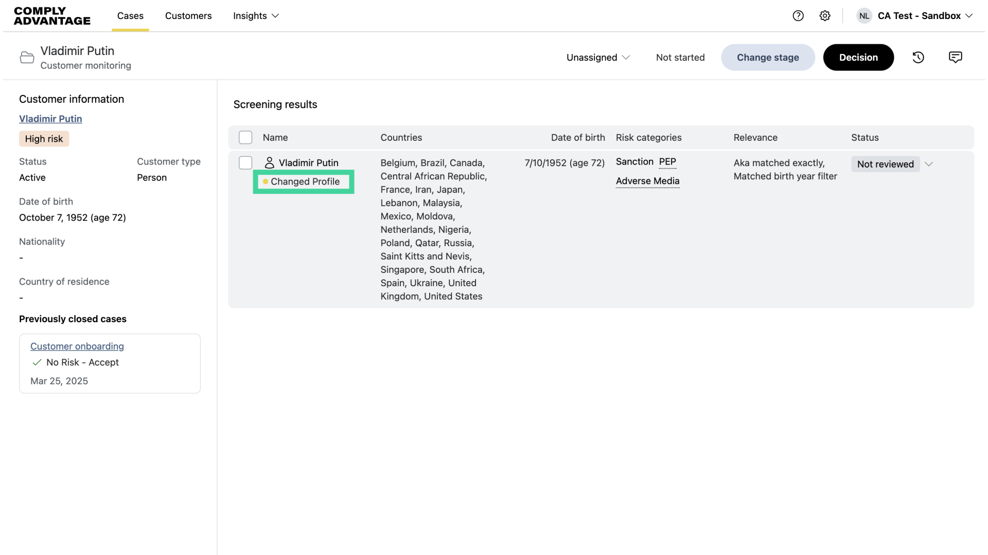 Review updated monitor case(s).