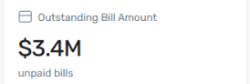 Outstanding Bill Amount widget