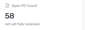 Open PO Count widget