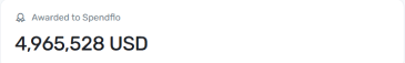 Awarded to Spendflo (Actual) widget
