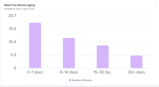 Report by Review Aging widget