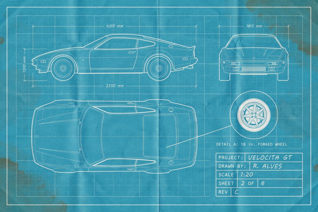 Vehicle blueprint sheet