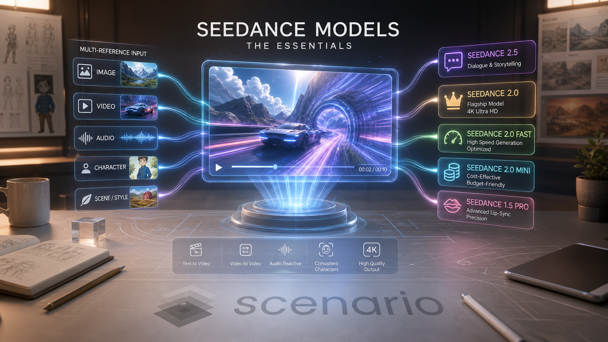 asset_BnNf2oVeHdSbzhS22yiWbofq_A conceptual banner for 'Seedance Models - The Essentials', depicting a clean, futuristic design studio workspace. In the center, a holographic display showcases the dynamic evolu (1).png asset_BnNf2oVeHdSbzhS22yiWbofq_A conceptual banner for 'Seedance Models - The Essentials', depicting a clean, futuristic design studio workspace. In the center, a holographic display showcases the dynamic evolu (1).png