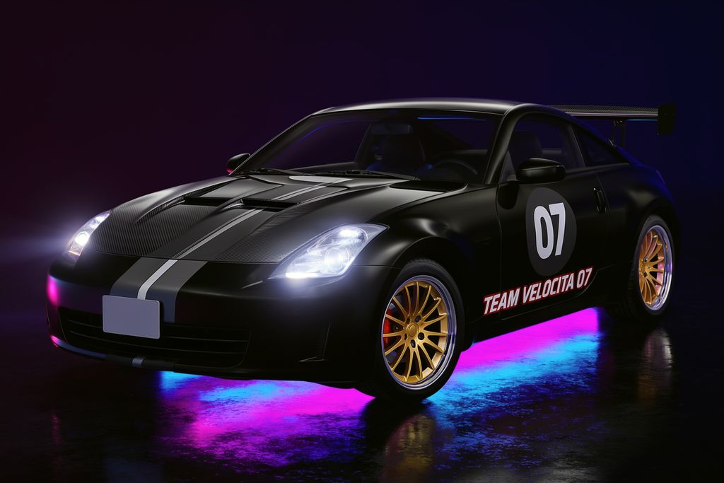 6. Night, matte wrap, underglow