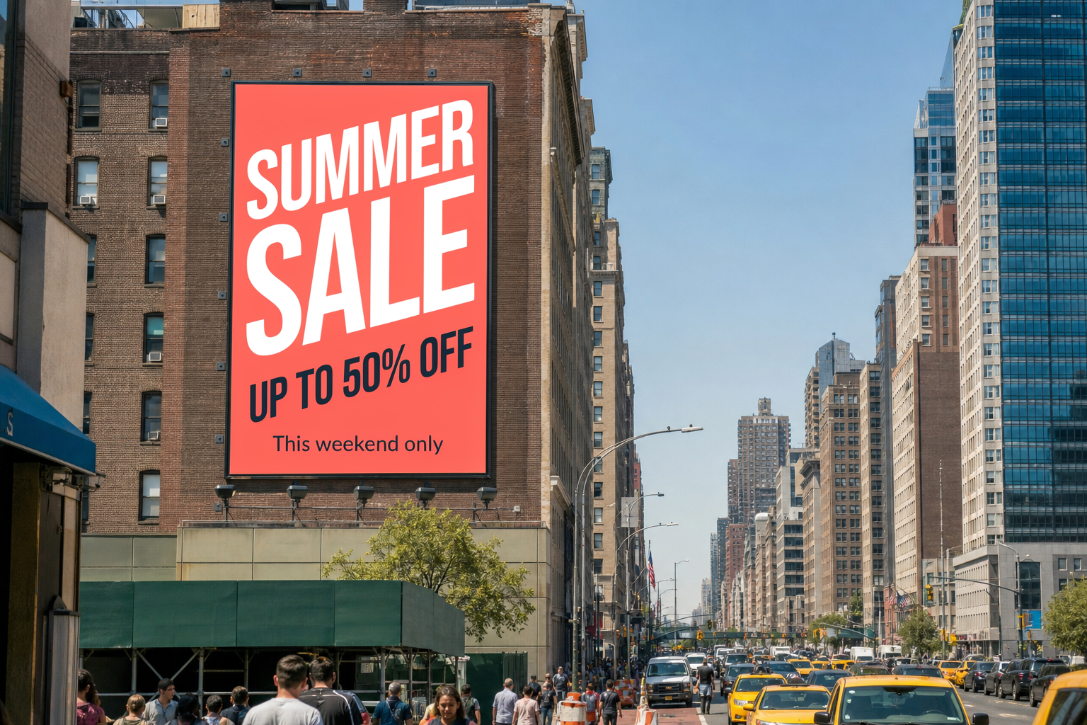 Billboard ad in perspective