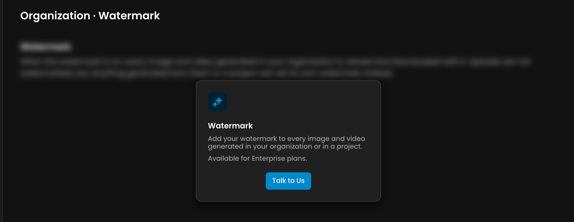 Watermark page on a plan without the add-on Watermark page on a plan without the add-on