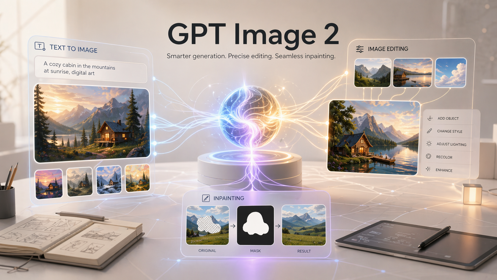 asset_xynYmU69Rbq9BaKPqx3vsCkt_A high-resolution banner for 'GPT Image 2', featuring a clean and organized digital workspace aesthetic. The central focus is a glowing, abstract representation of the model's capabil.png asset_xynYmU69Rbq9BaKPqx3vsCkt_A high-resolution banner for 'GPT Image 2', featuring a clean and organized digital workspace aesthetic. The central focus is a glowing, abstract representation of the model's capabil.png