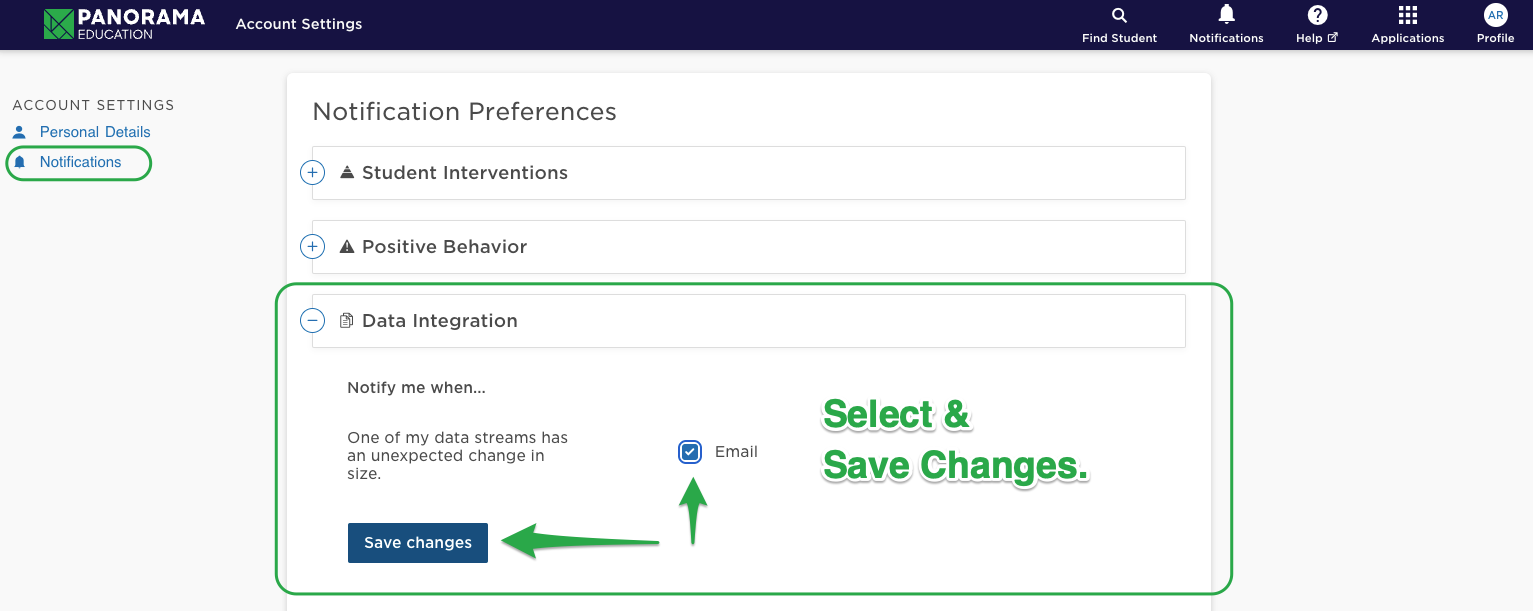 Data Integrations Notifications