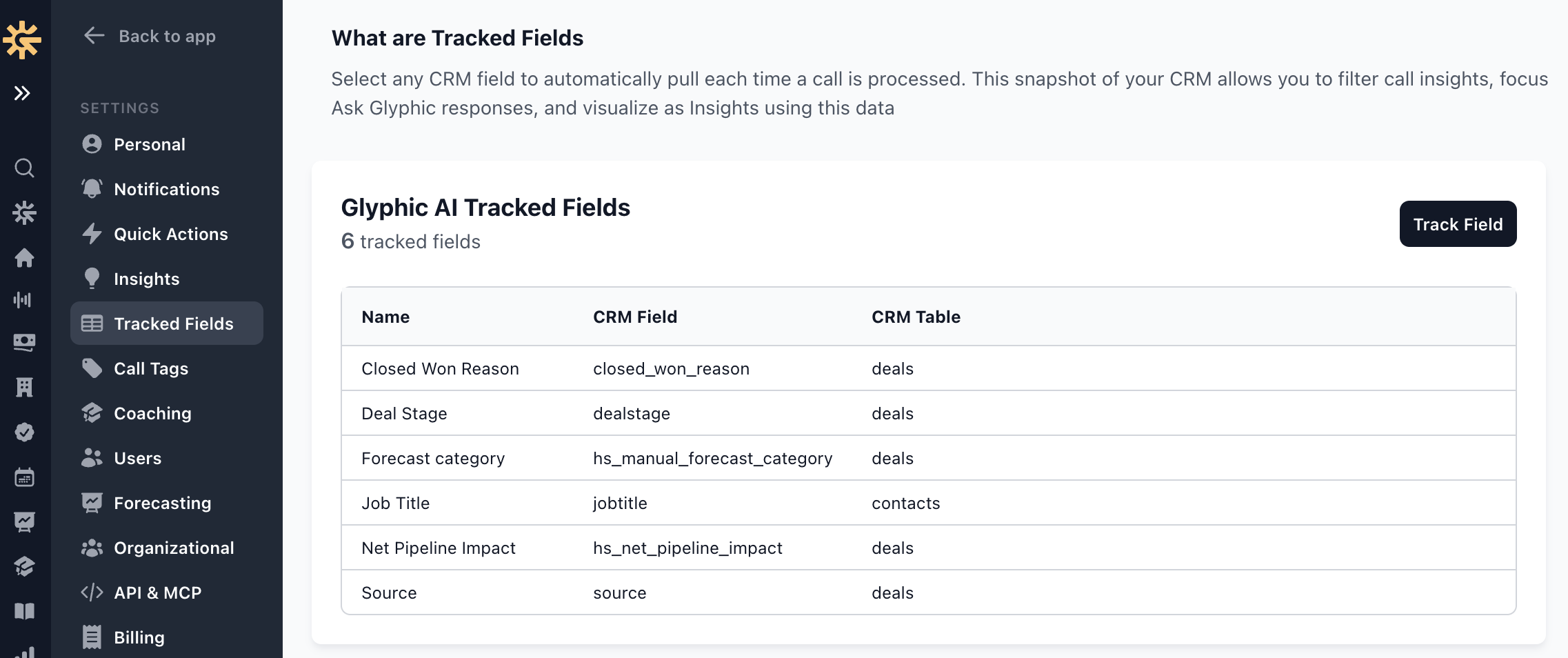 image.png Tracked Fields page overview