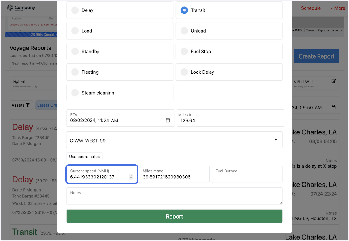 Add current speed in NMH
