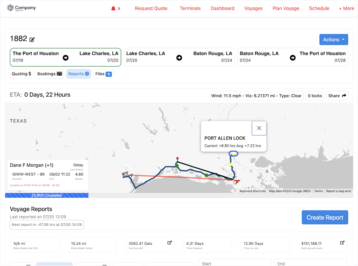 Click on colored dots in the map view to see lock status
