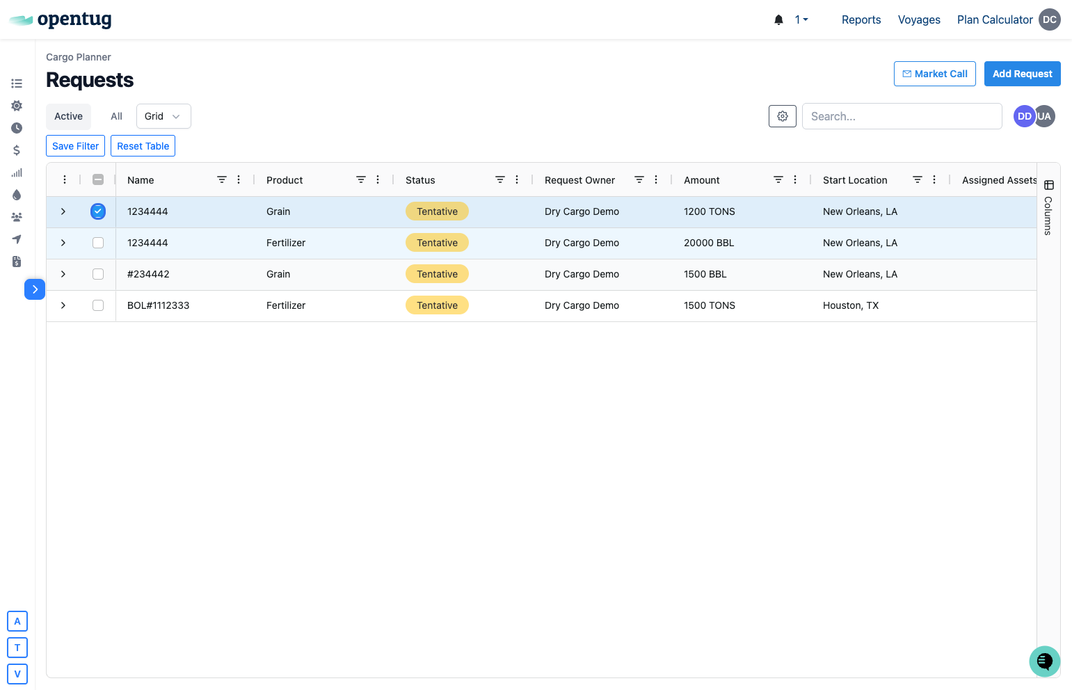 Select the orders you would like to send