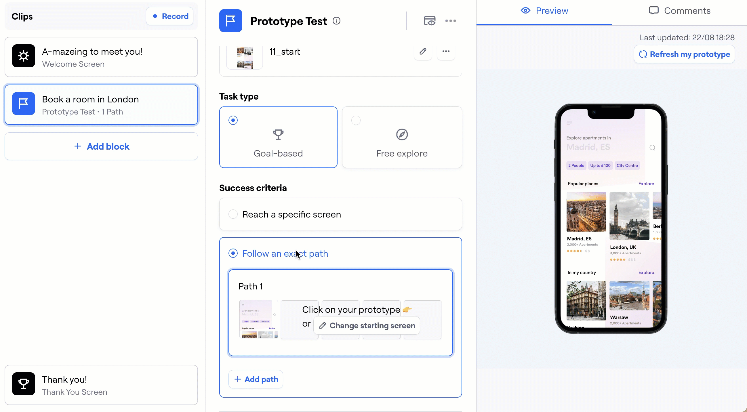 Navigating through hotspots to create a mission path