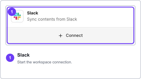 Slack card in the real Docket Integrations page with Connect available