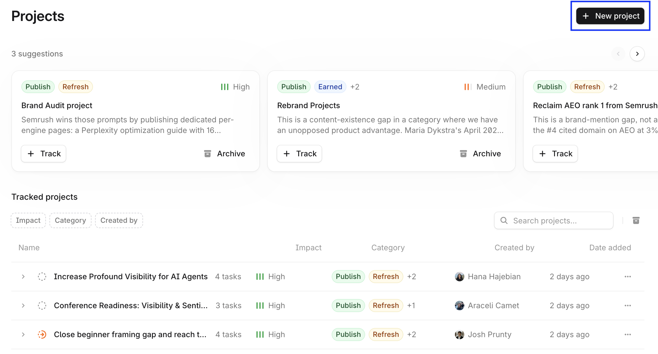 Screenshot 2026-06-18 at 9.42.17 pm.png Projects view screenshot with the + New Project button highlighted