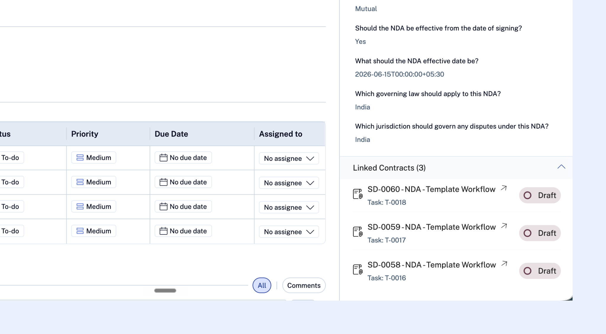 Untitled design (17).png Linked Contracts panel on an intake showing three contracts with status chips