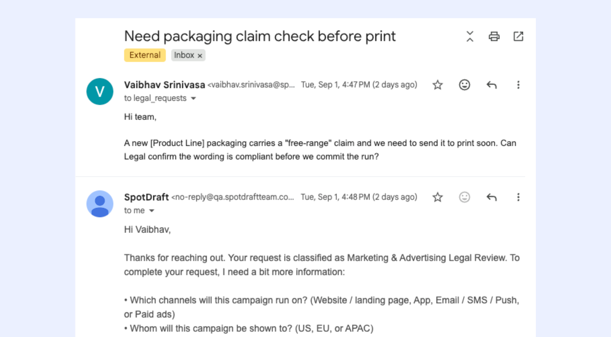 24.png Reply email from SpotDraft asking a clarifying question
