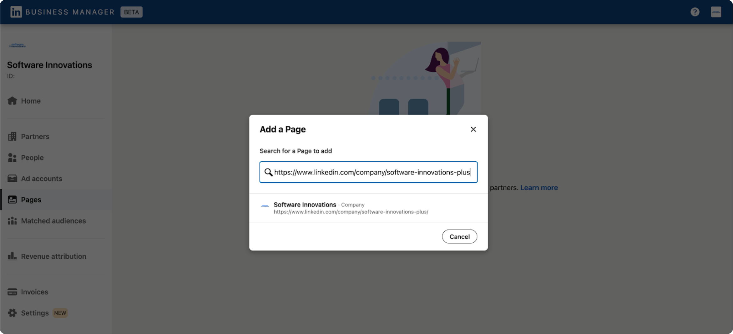 Page URL entry field