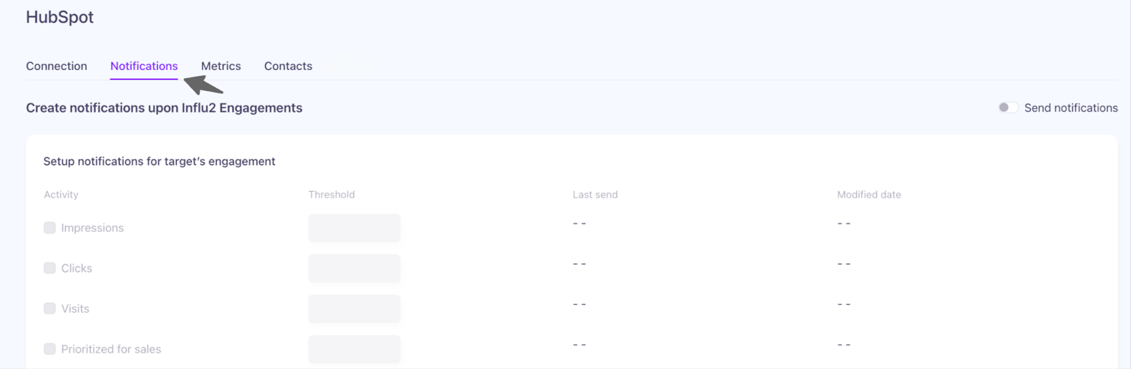 The HubSpot integration page showing the "Connect" button.