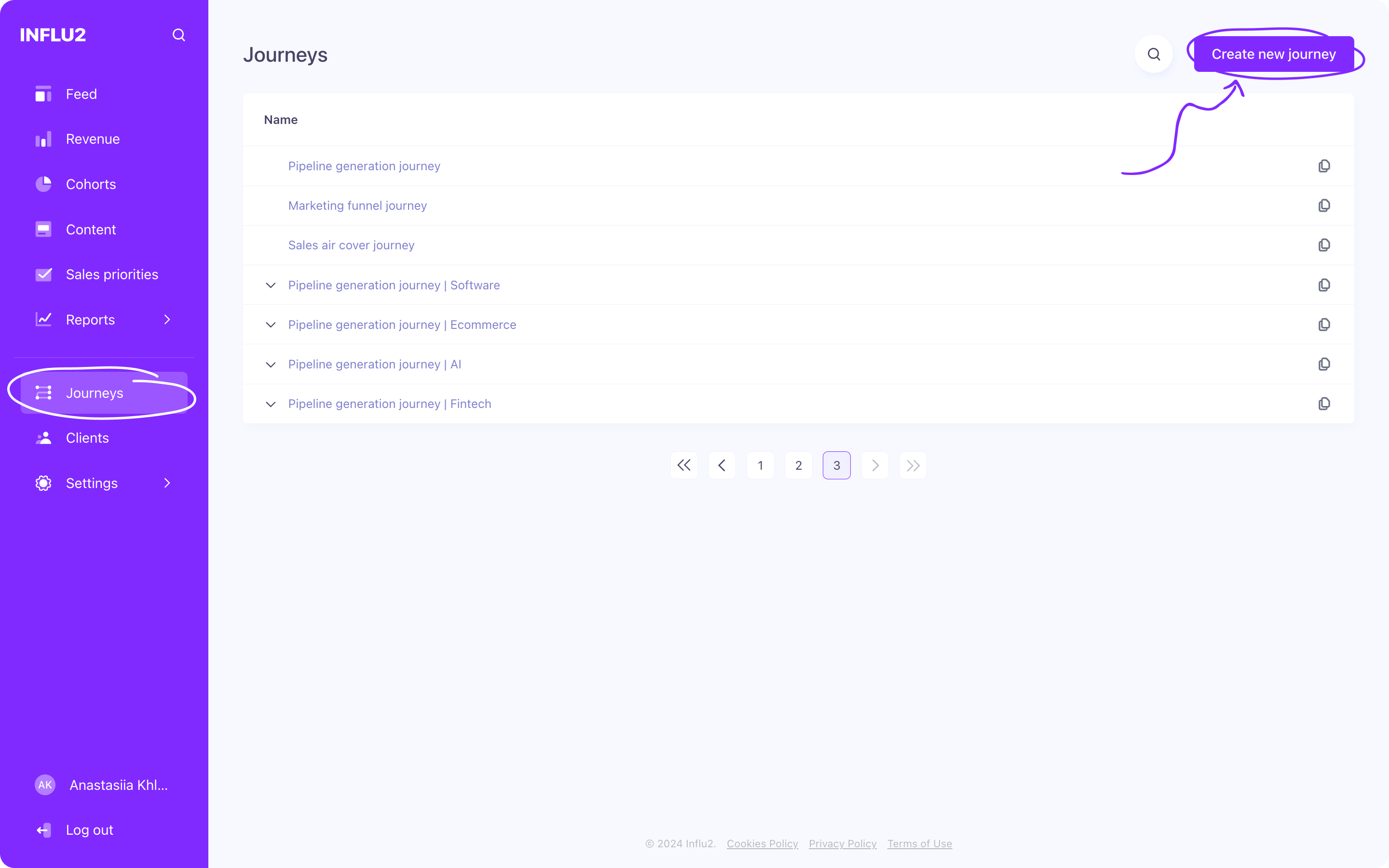 Add funnel stage button