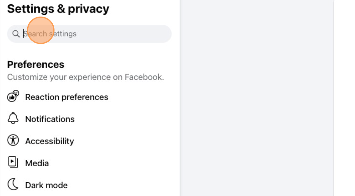 Page Access search field