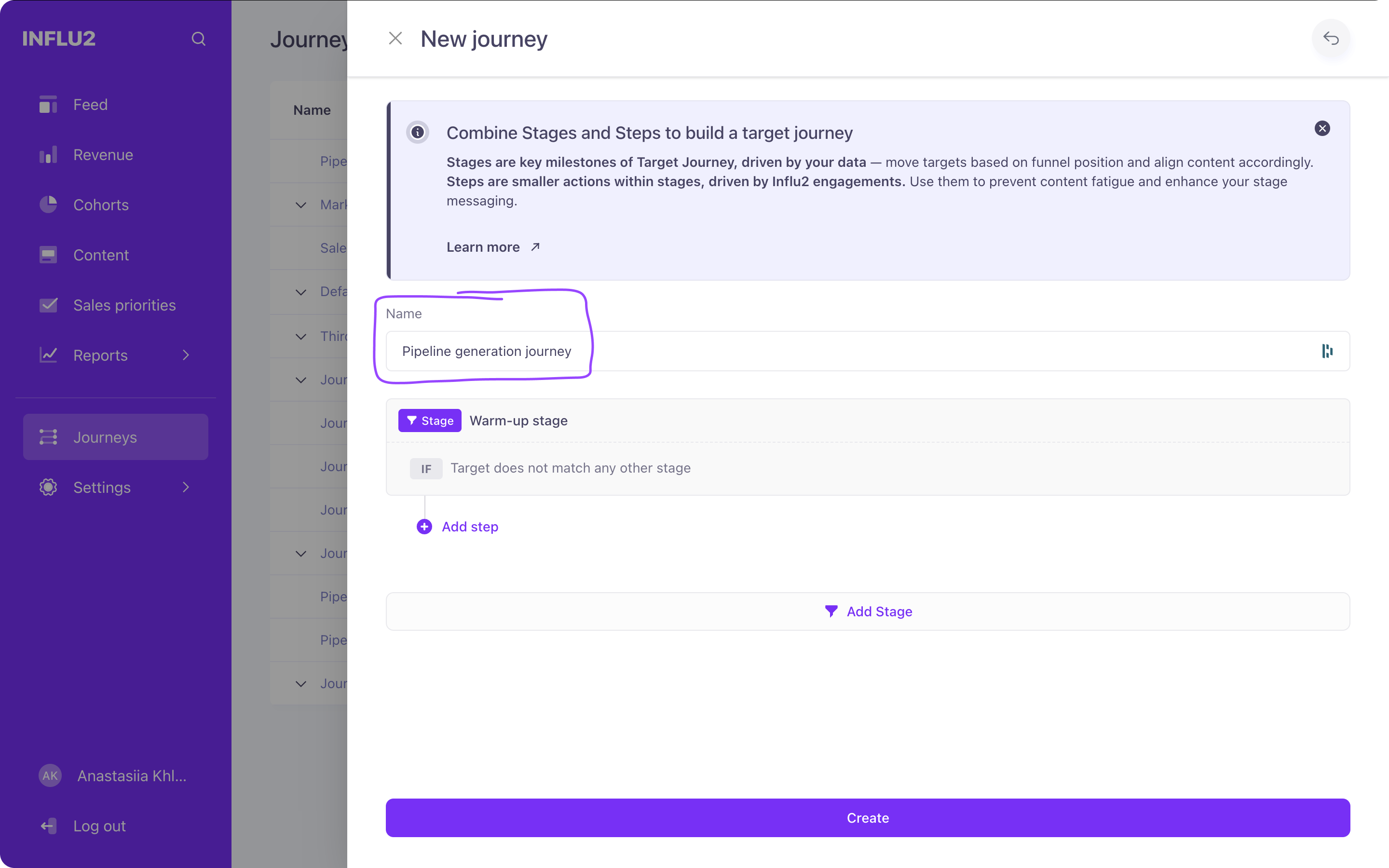 Step criteria configuration