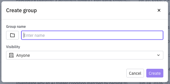 Create group modal for skills Create group modal for skills