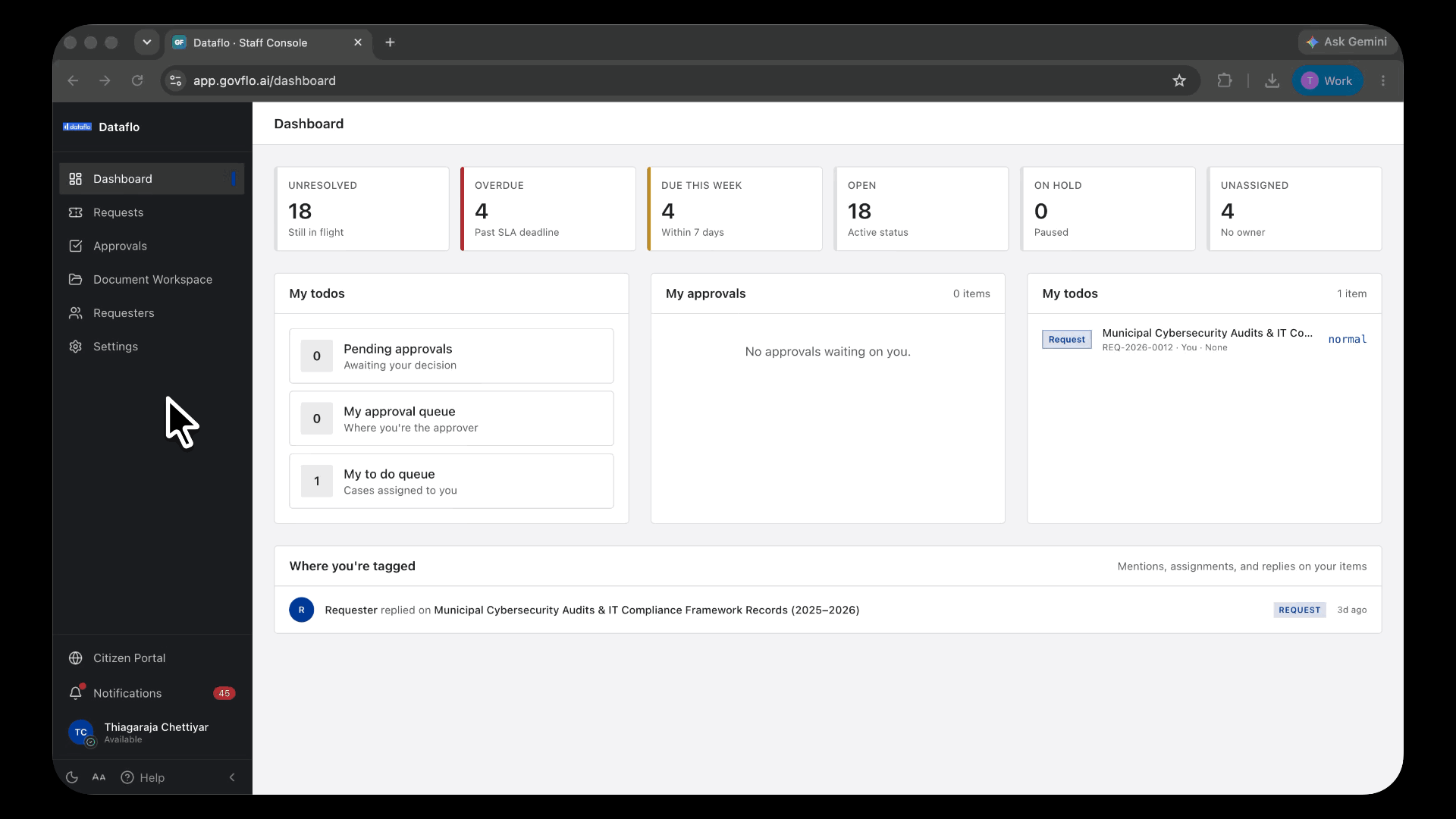 Settings, User Management, Users. Open a user, change their role, then show the Deactivated tab.