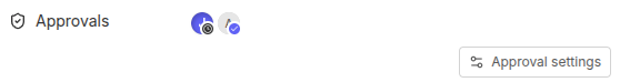 image.png Content Approvals field with named approvers and Approval settings
