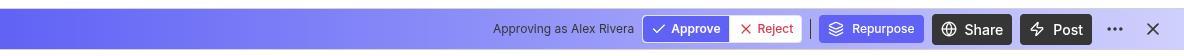 image.png Content header with Approving as plus Approve and Reject
