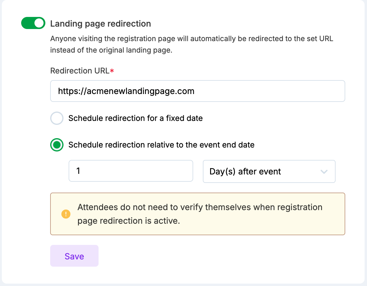 Relative redirection scheduling Relative redirection scheduling
