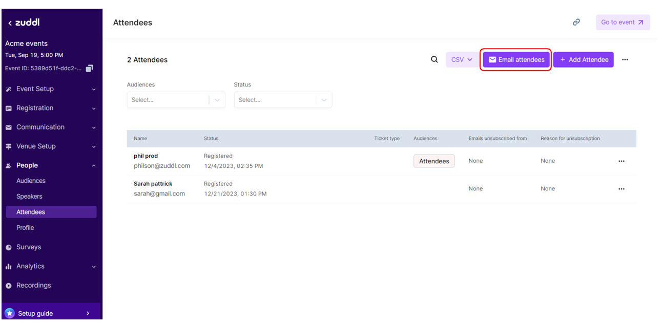Start preparing your mailing list