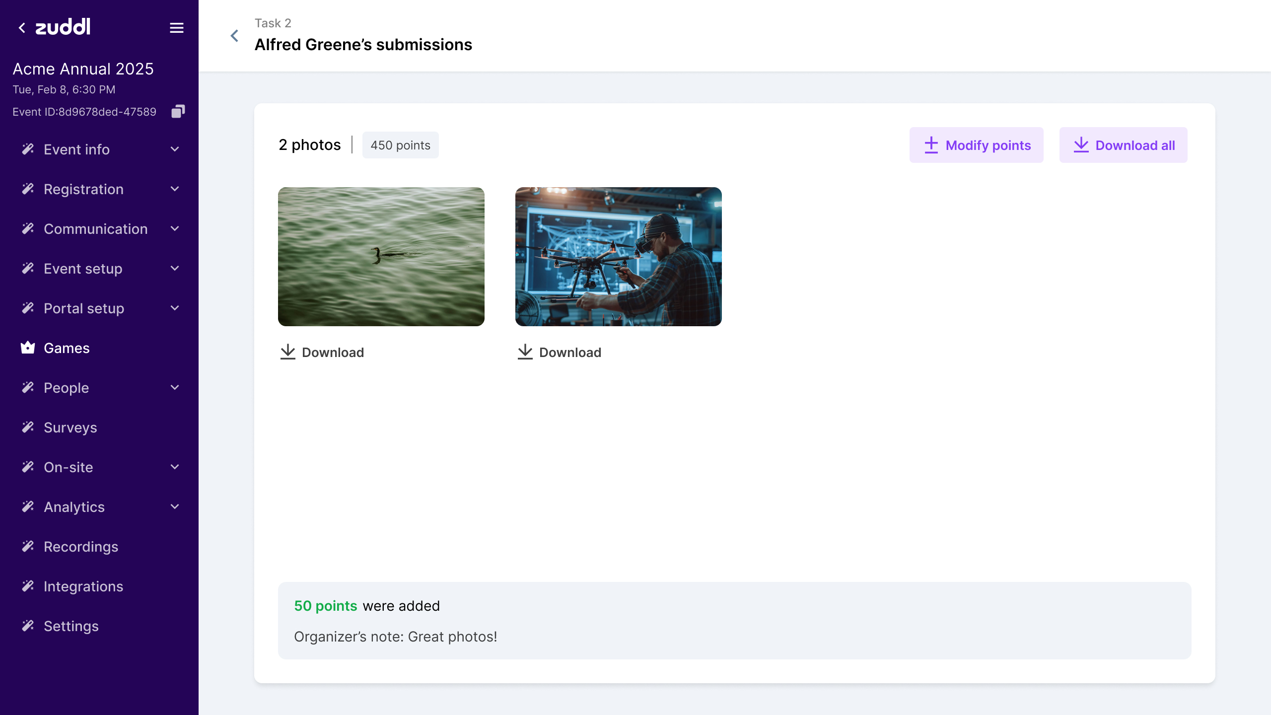 task - photos after update points +ve