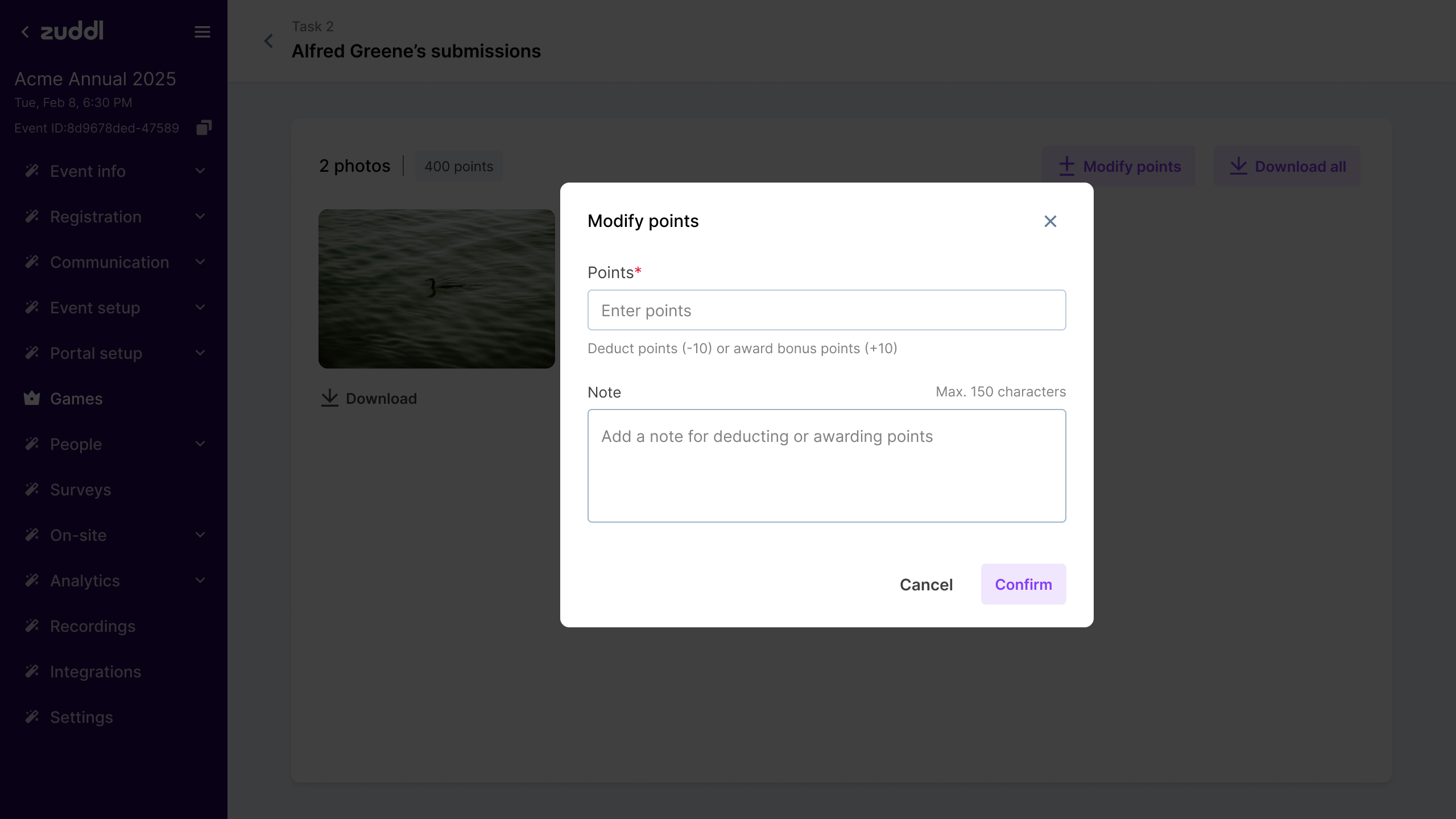 task - photos modify points