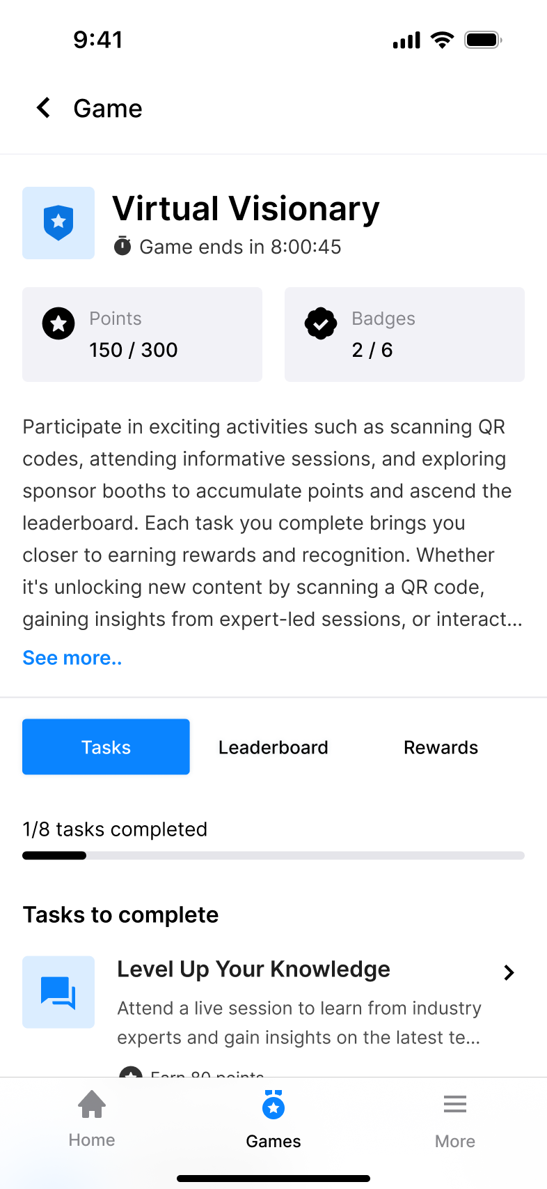 Task list within game
