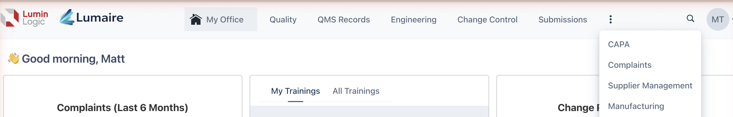 Functional Areas appear in the top navigation for quick access.
