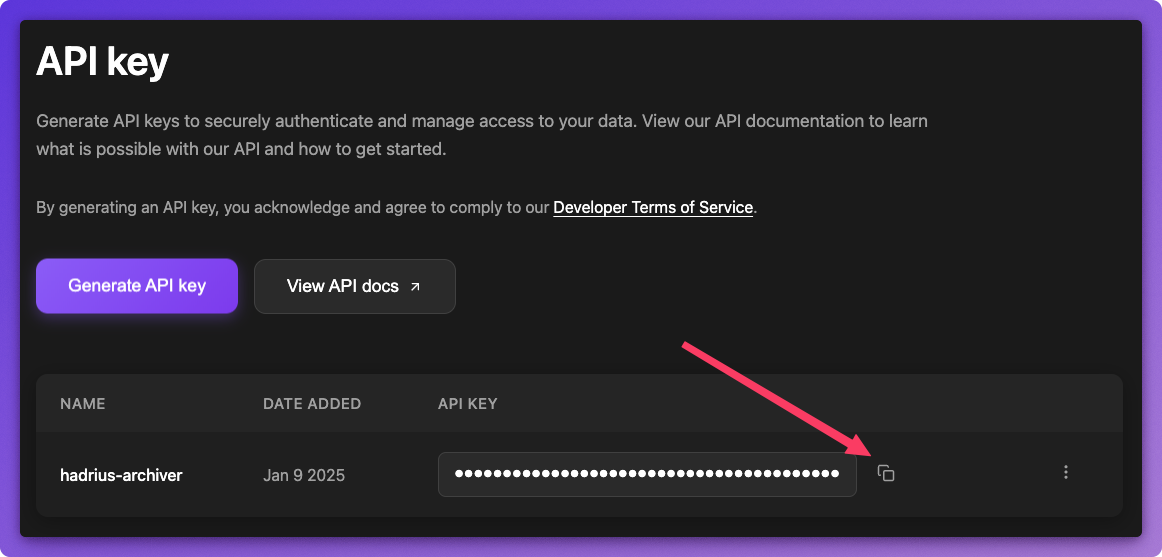 image.png OpenPhone dashboard showing the location of the API key options