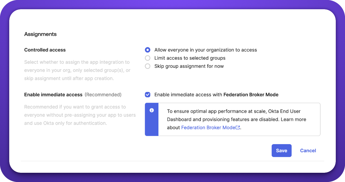 image.png Example assignments with access for the full organization