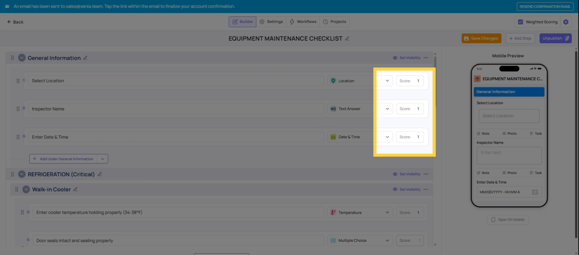 Assign Points In Scoring Panel