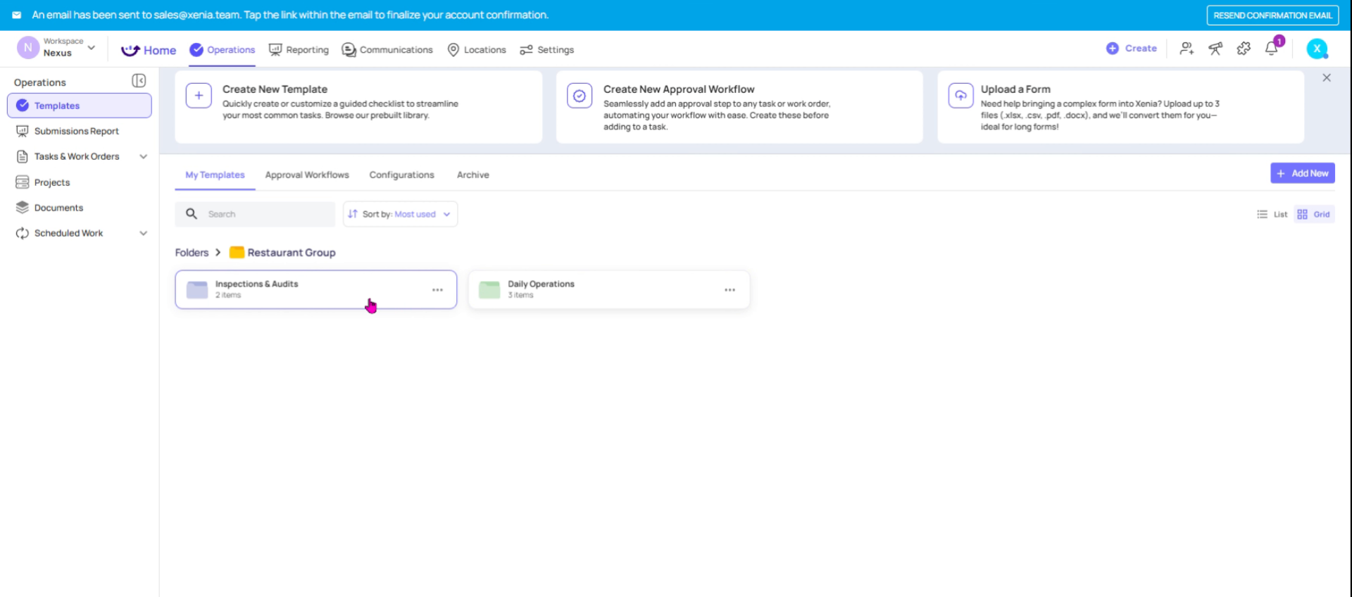 Manage Templates Within Folders